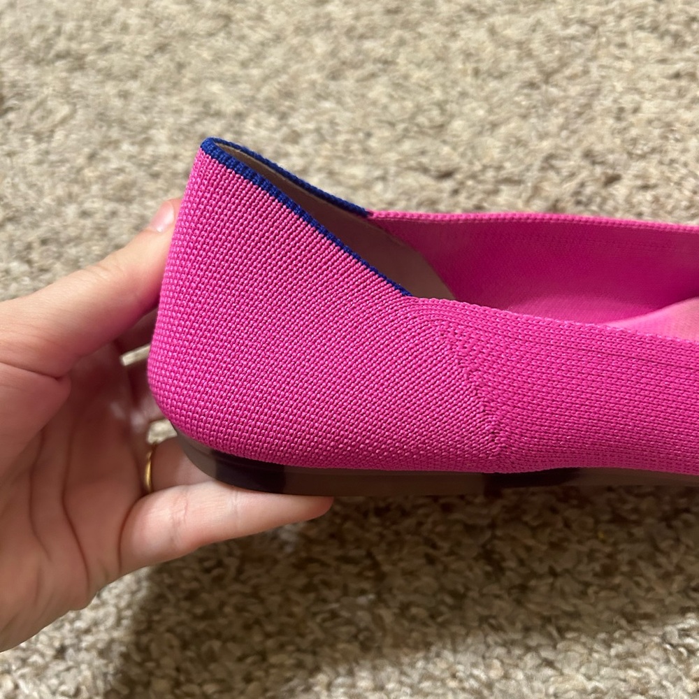 Rothy's Dragonfruit Pink Knit Ballet Flats - Picture 9 of 13